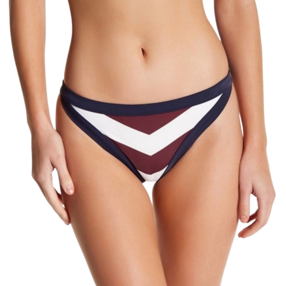 TED BAKER Dallia Navy Rowing X-Small Stripe Bikini Bottom NWT